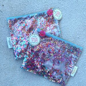 PACKED PARTY Essentials Everything Pouch Bag - Confetti SET of 2